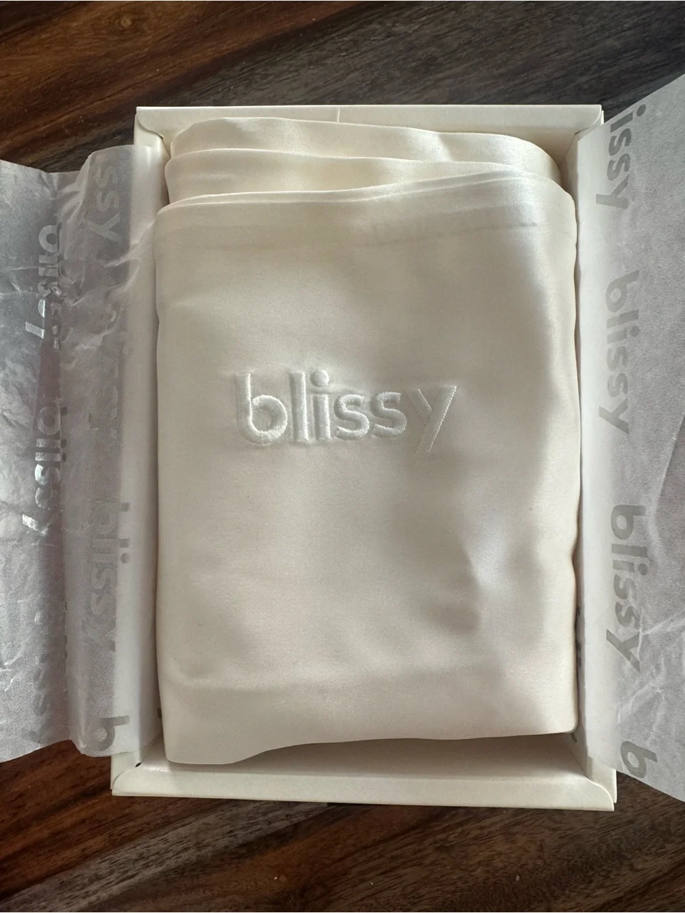 NEVER USED: Blissy Silk Pillowcase in White